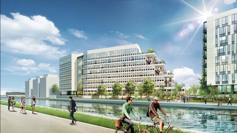BNP Paribas Immobilier Promotion et GA Smart Building main dans la main sur le canal de l'Ourcq